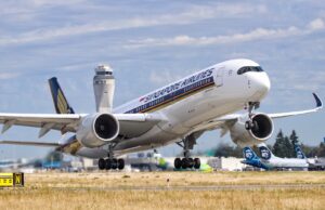 Singapore A350 Clips Wing on Spirit Aircraft Credits: Singapore Airlines