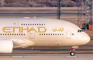 Etihad Airways operates limited flights, advises passengers to check status before travel Credits: etihad