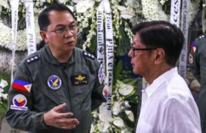 Bongbong Marcos Expresses Condolences at Wake of Two PAF Pilots credits: pna