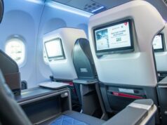 Delta Bluetooth headphones expand beyond first class in 2026 Delta A321neo seatback entertainment screens, the system gaining wider Delta Bluetooth headphones pairing